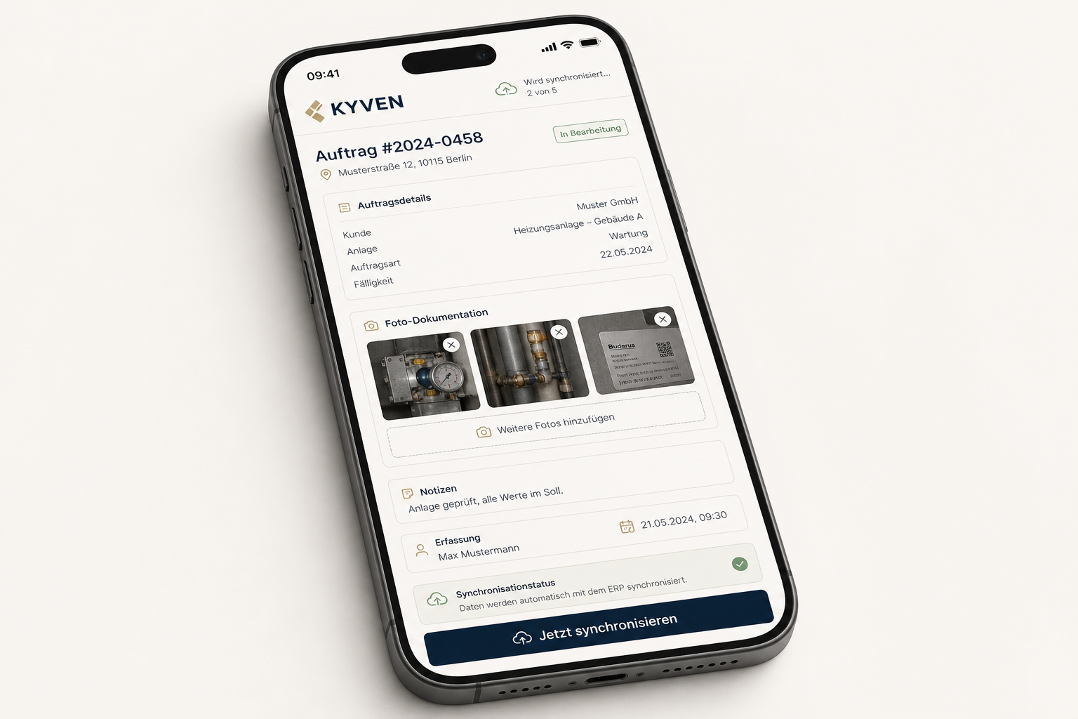 Außendienst-App mit Foto-Doku