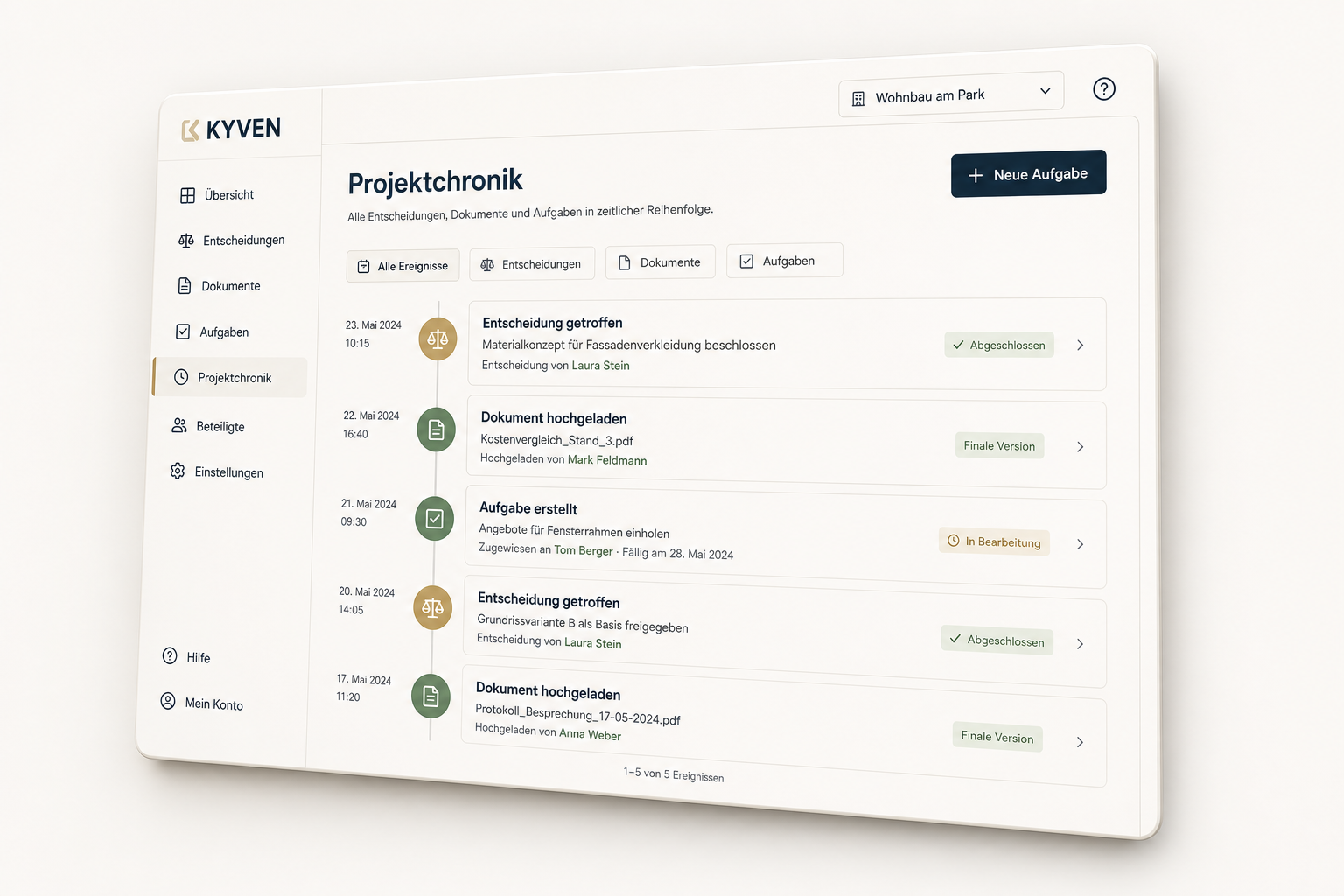 Projektchronik